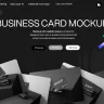 Minimalist Black Business Card Mockup Template