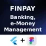 FinPay App ANDROID + IOS + FIGMA | UI Kit | Flutter | Banking, E-Money Management