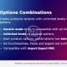 Options combinations - Chained options - Product variants
